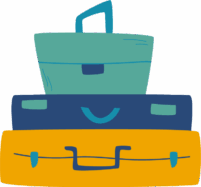 suitcase stack